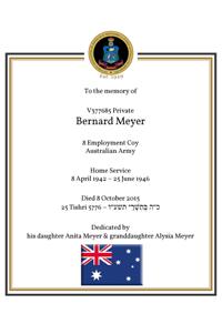 Book of Remembrance for Meyer