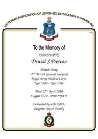 Book of Remembrance for Preston