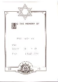 Book of Remembrance for Eichler
