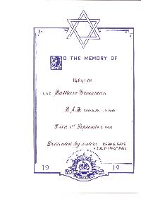 Book of Remembrance for Grossman