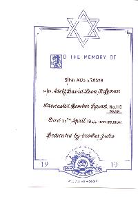 Book of Remembrance for Hoffman