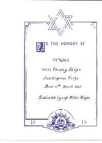 Book of Remembrance for Kliger