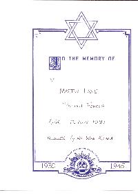 Book of Remembrance for Lane