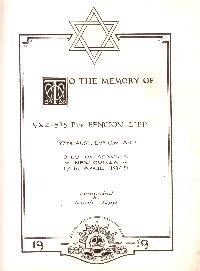 Book of Remembrance for Lipp