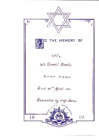 Book of Remembrance for Marks
