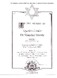 Book of Remembrance for Morris