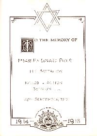Book of Remembrance for Pizer